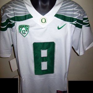 OREGON DUCKS #8 MARIOTA White Jersey XL